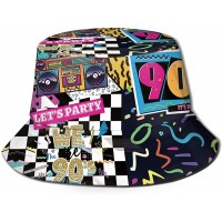 Fashion Retro 80s 90s Icons Bucket Hat Funny Summer Unisex Print Bucket Hat - B3F0C39ZI