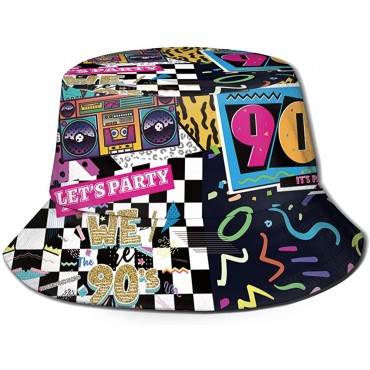 Fashion Retro 80s 90s Icons Bucket Hat Funny Summer Unisex Print Bucket Hat - B3F0C39ZI