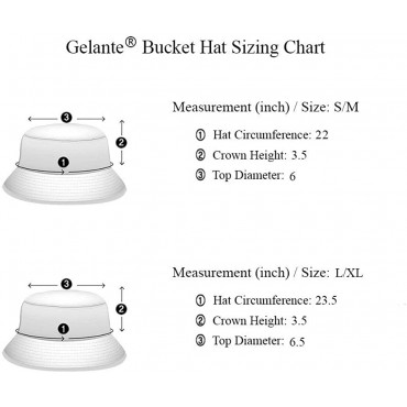 Gelante 100% Cotton Packable Fishing Hunting Summer Travel Bucket Cap Hat - BCNAYXJR6