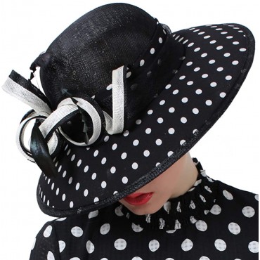 Koola's Sinamay Women's Hats Black white Point Color Black 3 Size One Size - BHMFMPEH1