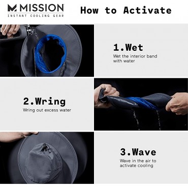 MISSION Cooling Bucket Hat- UPF 50 3” Wide Brim Cools When Wet- Mossy Oak - BFMH9ZLA8