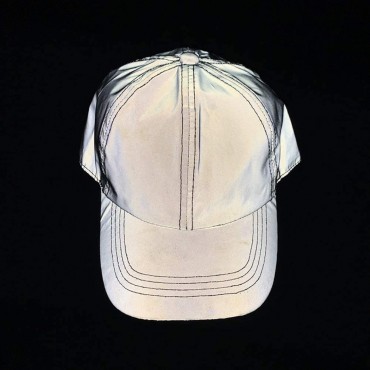 PAODIKUAI Men and Women Night Reflective Hat Runner Cap Visor Bucket Hat Flash Rave Festival Boonie Cap - B7U79JT5D