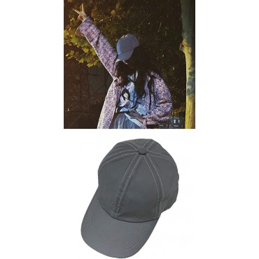 PAODIKUAI Men and Women Night Reflective Hat Runner Cap Visor Bucket Hat Flash Rave Festival Boonie Cap - B7U79JT5D