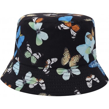 Reversible Womens Bucket Hat Summer Fashion Fisherman Beach Sun Hats - BNKD0R7QL
