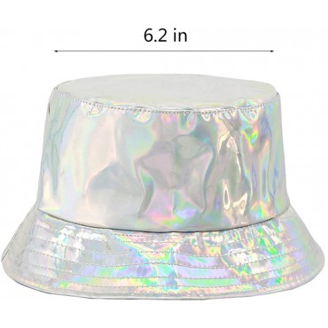 Surkat Unisex Fashion Hologram Climbing Bucket Hat Waterproof Fisherman Cap Travel Sunhat - BPAJTIP22