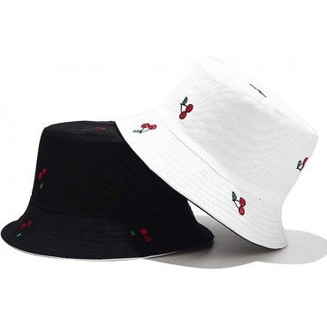 Umeepar Embroidered Bucket Hat Reversible Packable Foldable Beach Sun Hat Outdoor Cap for Women Men - B0KWU58XW