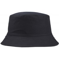 Unisex Cotton Solid Sun-Hat Bucket Foldable Packable Bucket Cap for Beach and Travel - B9T0UJ2UI
