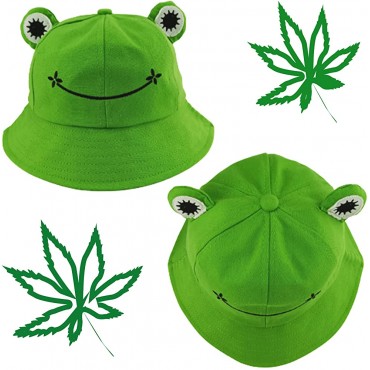 UTOWO Cute-Frog Cotton-Bucket-Hat Adults Wide Brim Fisherman Fun Bucket Hat Summer - BNCVL4T99