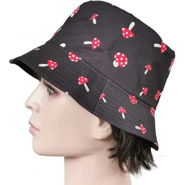 Xingzou Unisex Print Double Side Wear Reversible Bucket Hat - BQ2SXL2AM