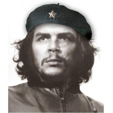 Che Guevara Store Beret Black Original Beret Silver Star - BCWMP3MM0
