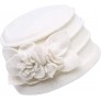 FORBUSITE Vintage Women Floral Wool Dress Cloche Winter Hat 1920s - B9UFIY65W