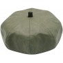 KINGSEVEN Women PU Leather French Beret Hat Causal Winter Warm Artist Cap Beanie Hat Green - B97R0RMPQ