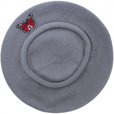 Red Butterfly on Beret for Women 100% Cotton - BDCBE0QPO