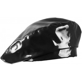Utaly Patent Leather French-Beret Hat PU Dancing Cap Captain Women - B5AVGCRJR