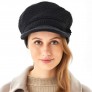 Women Newsboy Beanie Beret Hats Winter Knit Cap Fashion Casual Classic Warm Wool with Brim Artist Berret Cute - BW7GKP596