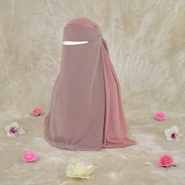 Assabiroun Single Layer Niqab Face Veil for Muslim Women Prayer - B5Y1SOVFR