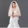 Brinote Women's Champagne Veils 2-Tier Bride Wedding Veil with Comb Short Hip Length Bridal Veils Soft Tulle Hair Accessories for Brides Champagne - BYYB8NG1G