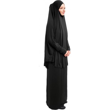 khalat Islamic Niqab Hijab Women Muslim Prayer Khimar Long Hair Cover Abaya Hijab-One Piece - B6DLU1X6M
