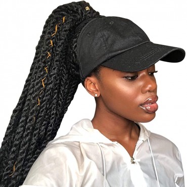 CurlCap Natural Hair Backless Cap – Satin Lined Baseball Hat for Women - BLJVUI8SO