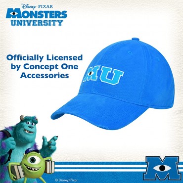 Disney Pixar Monsters Inc Monsters Univeristy Baseball Cap Adjustable Dad Hat Blue - BECPDT2TB