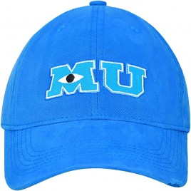 Disney Pixar Monsters Inc Monsters Univeristy Baseball Cap Adjustable Dad Hat Blue - BECPDT2TB