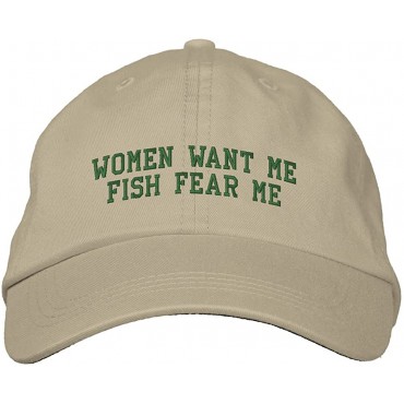 Embroidered Baseball Cap Women Want Me Baseball Hat Embroidered Cap Fish Fear Me Embroidered Adjustable Dad Hat Sun Hats - BF7TWND4D