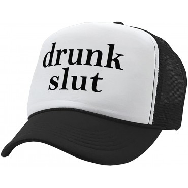 The Goozler Drunk Slut Party frat College Beer Drink Vintage Retro Style Trucker Cap Hat - BJCSTK8R7