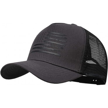 VIONLAN Baseball Cap American Flag Trucker Hat for Men Women 3D Embossed Logo Adjustable Outdoor Mesh Snapback Hat - BV6JEN04C