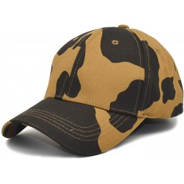 Womens Cow Print Baseball Cap Unisex Adjustable Baseball Hat Casual Cotton Sun Hats for Teen Girls - BHYBXV46W