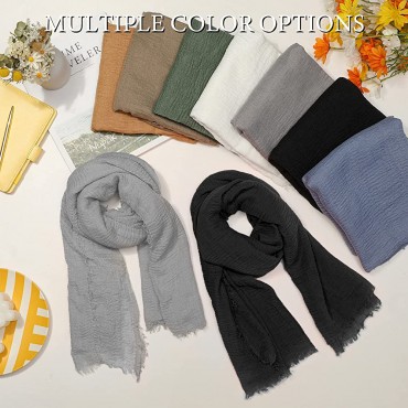 15 Pieces Muslim Head Scarf Solid Color Hijab Scarfs Stylish Soft Lightweight Scarf Shawl Hijab Long Scarf Wrap Scarves for Women 37.4 x 70.8 Inch,15 Colors - B8FERQC04