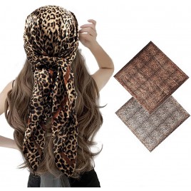 2 Pack 35 Satin Silk Like Hair Scarf Bandana Light Head Wraps Neck Face Scarves Cover for Women - BS9NLFKCN