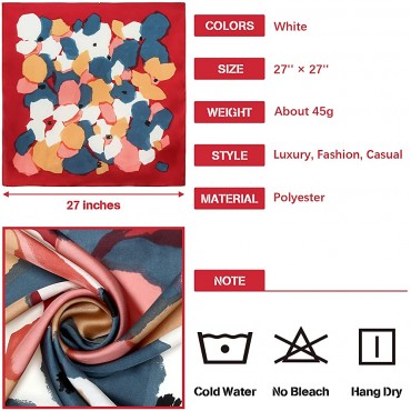 3 Pieces Satin Head Scarves Square Scarf Silk Like Hair Wrapping Scarves Sleeping Head Scarf Medium Square Neck Scarf for Women Girls 27.6 x 27.6 Inches Spot - BXTCPMO68