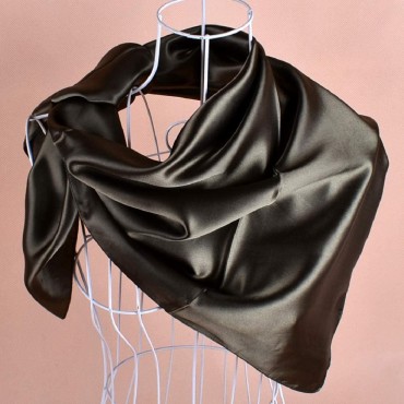 35 Womens Large Satin Square Scarf Silk Feeling Hair Wrapping Gift Headscarf Scarves - B3VHWECVB