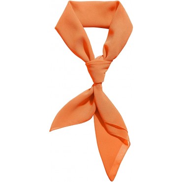 Chiffon Scarf Ribbon Neck Scarf Square Handkerchief 26x26 30x30 - BYY8HPCI6