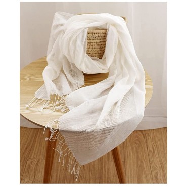 Cotton Feel Scarf Shawl Wrap Soft Lightweight Scarves And Wraps For Men And Women. - BVEL5WZF9