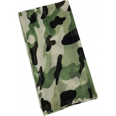 GERINLY Scarves Lightweight Spring Travel Scarf Camouflage Print Shawl Wrap - BNDL1VD7W