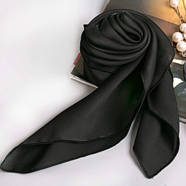Glamorstar Satin Neck Scarf 6 Packs Square Handkerchief for Women - BUUXGQHZI