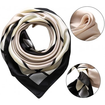 Head Scarf Like Silk Satin Hair Scarf for Women Sleeping Square Designer Bandana Scarf for Hair Wrapping at Night 27.5 Inch - BW60HJ3RD