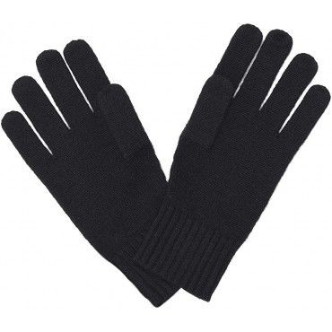Cashmeren Unisex Plain Knit Solid Scarf Matching Gloves 100% Pure Cashmere Accessories • Add Both to Cart for a Set - BN9JT3106