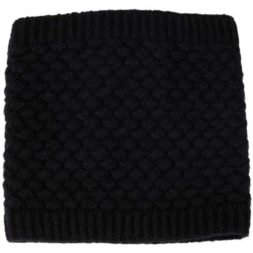 CRUOXIBB Women Winter Neck Warmer Gaiter Double-Layer Soft Fleece Lined Thick Knit Circle Scarf Windproof - B7U9ZY9N9