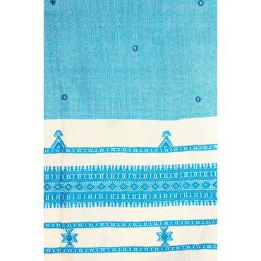Exotic India Shawl from Kutch with Embroidered Mirrors - BMW508DLG