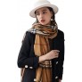 Kinelue Women's Fall Winter Scarf Stripes and Checks Scarf Warm Soft Chunky Blanket Classic Tassel Shawl Scarves - B54OT7FM1