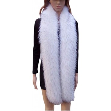 LDFWAY Long Men Women Faux Fur Collar Winter Warm Wrap Stole Scarf Shawl Shrug - B1L6D9DHM