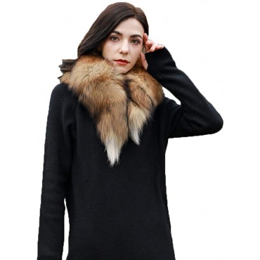 Mingxin real fox tail fur collar scarf womens fashion winter warm shawl stole - BK8B7TPLD