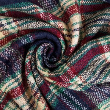 Plaid Blanket Scarf Winter Fall Scarfs for Women Warm Soft Chunky Oversized Tartan Shawls Wraps Scarves - BOHA1CSG3