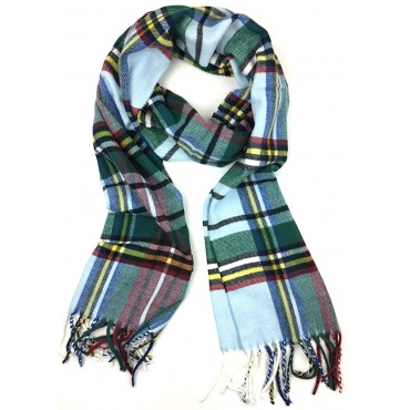 Plum Feathers Plaid Check and Solid Cashmere Feel Winter Scarf Warm Scarfs Cold Weather Accessories Fringe Scarves - BL7SADHMX