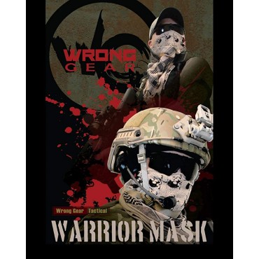 Wrong Gear Warrior Mask Shemagh for Airsoft Biking Snow Sport Hiking Festival- Made in USA - BSPMPN58G
