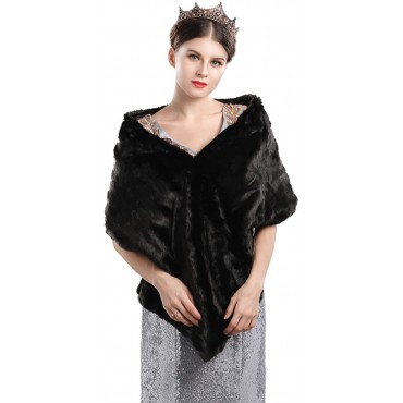 Aukmla Bridal Wraps and Shawls Fur Stole for Women and Girls. - BY5UAMUDL