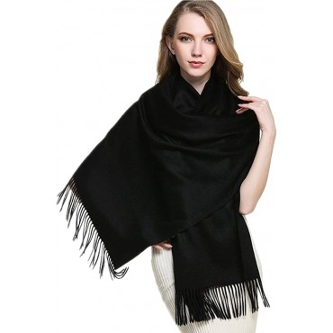 Cashmere Wrap Shawl Stole for Women Winter Extra Large79 X 28 Men Solid Lambswool Pashmina Scarf with Gift Box - B9X1VANEQ