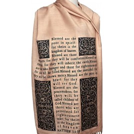 Christian Bible Verse Scarf Psalm 23 and The Beatitudes - BG49KY0MH